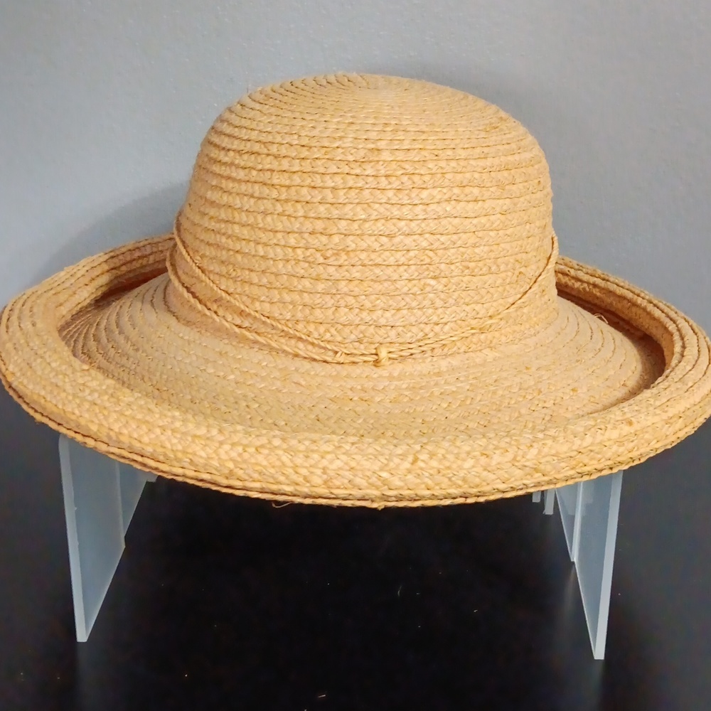Scala Wide-Brim Braided Straw Hat in Natural